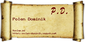 Polen Dominik névjegykártya